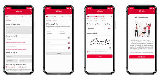 Cách chuyển đổi eSIM trên ứng dụng My Viettel